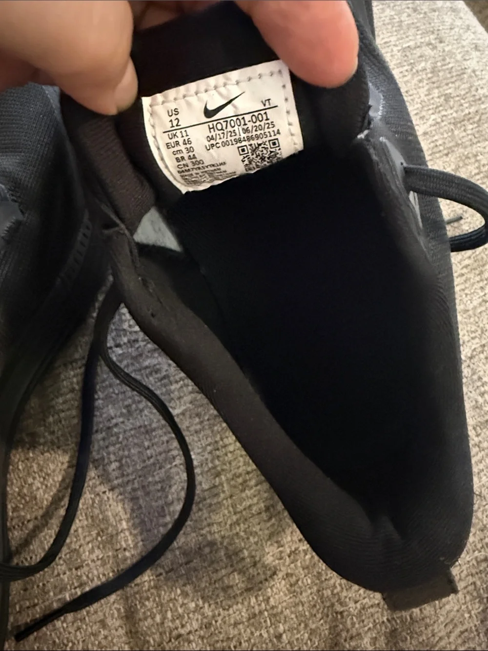 Nike All-Black Performance Running Shoes